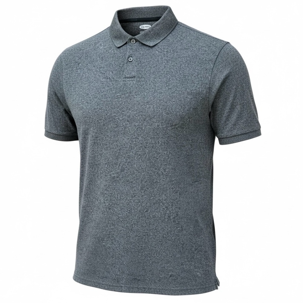 Old Navy Men’s Dark Gray Polo Shirt Built In Flex Size L